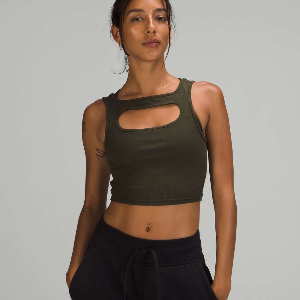 lululemon athletica Olive Green Tank Top